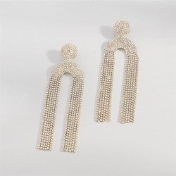 E fully-jewelled tassel earrings  occidental style exaggerating geometryU Autu..