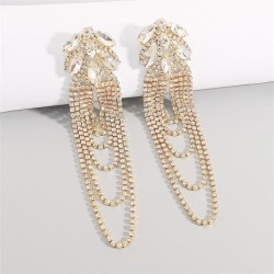 E occidental style exaggerating atmospheric long style tassel earring  samll p..
