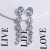  occidental style personality long style temperament earrings diamond crystal earring pure color woman Autumn 