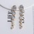  occidental style personality long style temperament earrings diamond crystal earring pure color woman Autumn 