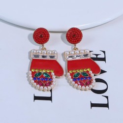 Santa Claus color lovely earrings  Chinese style color  earring