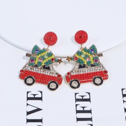 occidental style color christmas series earring day gift   temperament sweet lovely personality wind earrings