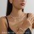 occidental style brief Pearl Rhinestone chain Collar claw chain bangle ear stud circle