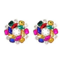 super claw chain occidental style exaggerating earrings Round flowers Earring ..