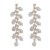 bronze embed zircon earrings long style flowers ear stud occidental style exaggerating claw chain bride Earringe