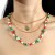 occidental style christmas enamel christmas multilayer necklace Beads chain mash up personality