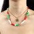 occidental style christmas enamel christmas multilayer necklace Beads chain mash up personality