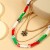 occidental style christmas enamel christmas multilayer necklace Beads chain mash up personality