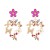 occidental style fashion retro silver colorful diamond earrings woman exaggerating multilayer butterfly flow