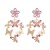 occidental style fashion retro silver colorful diamond earrings woman exaggerating multilayer butterfly flow