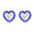 occidental style fashion personality brilliant Rhinestone Word heart-shaped earrings fashion high temperament ear