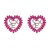 occidental style fashion personality brilliant Rhinestone Word heart-shaped earrings fashion high temperament ear