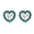 occidental style fashion personality brilliant Rhinestone Word heart-shaped earrings fashion high temperament ear