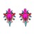  temperament retro glass diamond earrings woman   high fashion ear studearrings