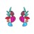 occidental style fashion personality exaggerating brilliant earrings woman Irregular retro diamond earring t