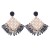 occidental style beads earrings Bohemian style exaggerating Earring sector weave earring