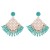 occidental style beads earrings Bohemian style exaggerating Earring sector weave earring