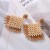 occidental style beads earrings Bohemian style exaggerating Earring sector weave earring