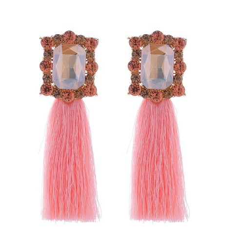 occidental style retro Bohemian style long style tassel earrings woman fashion temperament banquet ear stud Earr