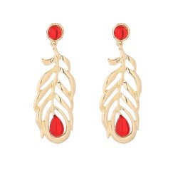 silver retro wind feather earring  occidental style high samll earringsVintage