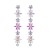 occidental style fashion diamond flowers earrings exaggerating personality long style multilayer flowers ear st