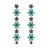 occidental style fashion diamond flowers earrings exaggerating personality long style multilayer flowers ear st