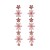 occidental style fashion diamond flowers earrings exaggerating personality long style multilayer flowers ear st