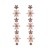 occidental style fashion diamond flowers earrings exaggerating personality long style multilayer flowers ear st