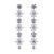 occidental style fashion diamond flowers earrings exaggerating personality long style multilayer flowers ear st