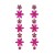 occidental style fashion diamond flowers earrings exaggerating personality long style multilayer flowers ear st