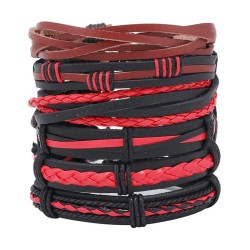 occidental style brief handmade weave multilayer briefdiy fashion leather brac..