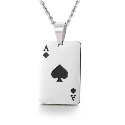 occidental style fashion titanium steel pendant necklace black stainless steel pendant necklace