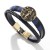 Zodiac handmade weave bracelet fashion punk wind Rivet leather leather