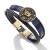 Zodiac handmade weave bracelet fashion punk wind Rivet leather leather