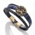 Zodiac handmade weave bracelet fashion punk wind Rivet leather leather