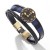 Zodiac handmade weave bracelet fashion punk wind Rivet leather leather