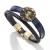 Zodiac handmade weave bracelet fashion punk wind Rivet leather leather