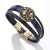 Zodiac handmade weave bracelet fashion punk wind Rivet leather leather