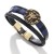 Zodiac handmade weave bracelet fashion punk wind Rivet leather leather