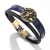 Zodiac handmade weave bracelet fashion punk wind Rivet leather leather