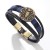 Zodiac handmade weave bracelet fashion punk wind Rivet leather leather