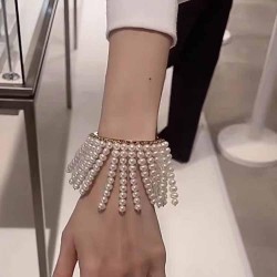  samll style Pearl tassel bangle temperament Ladies high opening