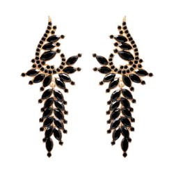 occidental style exaggerating luxurious diamond tassel ear stud palace earring..