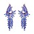occidental style exaggerating luxurious diamond tassel ear stud palace earring noble Korea earrings leaves