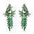 occidental style exaggerating luxurious diamond tassel ear stud palace earring noble Korea earrings leaves