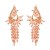 occidental style exaggerating luxurious diamond tassel ear stud palace earring noble Korea earrings leaves