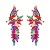 occidental style exaggerating luxurious diamond tassel ear stud palace earring noble Korea earrings leaves