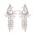 occidental style exaggerating luxurious diamond tassel ear stud palace earring noble Korea earrings leaves