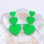 three love earrings ear stud long style splice fashion brief wind occidental style Metal earring lady