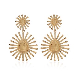 occidental style sun flower personality Earring  Alloy exaggerating long style..